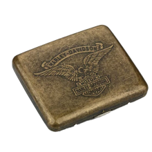 Étui à cigarettes rétro en métal à motif vintage, robuste et durable, résistant à l'humidité, pour 18 cigarettes King Size, porte-cartes de