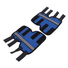 1 paire HJ30 Bleu L Attelles réfléchissantes pour les jambes avant