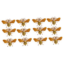 12PCS Gelb Bee Design Metall Serviettenring Handtuch Schnalle Biene Serviettenhalter Hochzeitsfeier Urlaub Hotel Tischdekoration