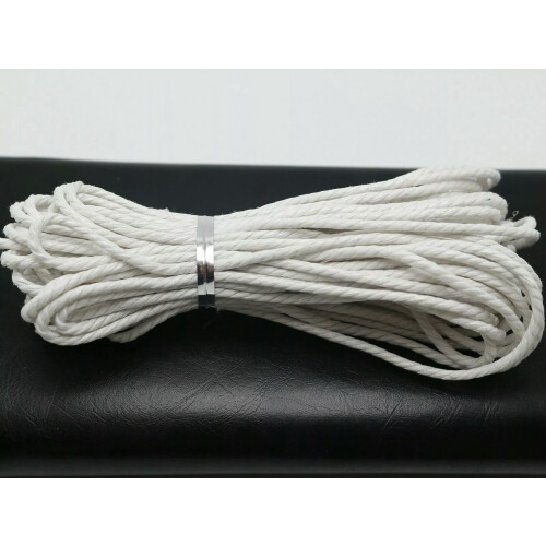 100 Meters White Waxed Twisted Cotton Cord Thread Line 2mm Macrame Rope String 2