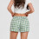 Γυναικείο Σορτς Lounge Χαριτωμένο Μαλακό Ελαστικό Χαμηλή Μέση με Καρό Στάμπα και 6