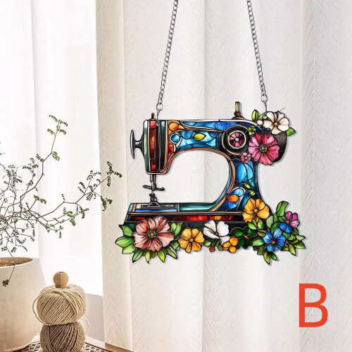 Acrylic Sewing Machine Pendant Decorative Flat 2