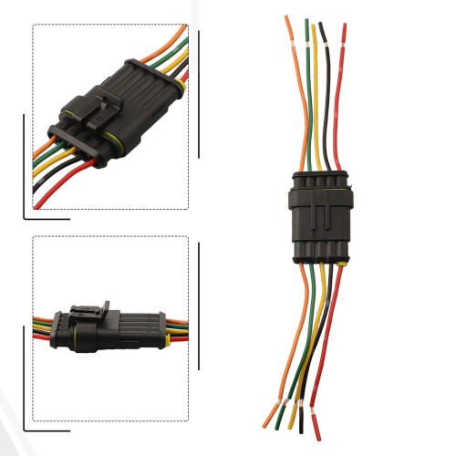 1/2/3/4/5/6 Pin/Wire Waterproof Connector Electrical Car Sealed Male/Female 5 1