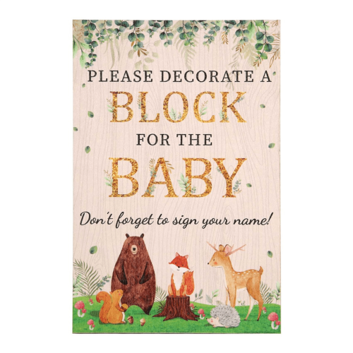 Παιχνίδια Baby Shower Ξύλινη πινακίδα για μωρά Αγόρι Κορίτσι Παιχνίδια Baby Shower 1