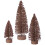 Silver Glitter Oval Artificial Christmas Tree 5 7 9 Inch 4