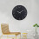 Wall Clock for Living Room Quartz Black 1Pcs Simple and Functional 8