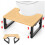 (White)Portable Folding Toilet Stool Adjustable Height Bathroom Step Stool Non-Slip Shower Footstool 5