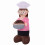 Inflatable Girl with Cake Decor and LED Lights 6 Ft 2