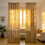Minimalist Leaf Knitted Sheer Curtains Coffee 98x39in 4