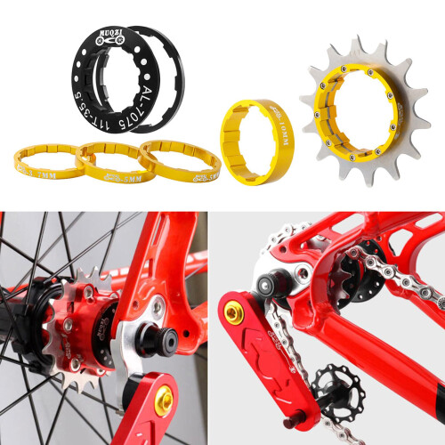 14T Single Speed Flywheel Adapter Set Equipment Sprocket Gear 2