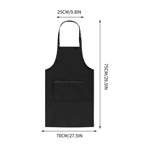Chef Apron Unisex Stain-Resistant with Pockets Adjustable 2