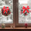13 inch Artificial Christmas Wreath with Bow Red Green 3
