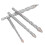 4Pcs Cemented Carbide Twisted Drill Bit Set Multifunctional Sandblast Threaded Masonry Drill Bit for Glass Ceramic 5