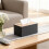 Rectangular PU Leather Tissue Box Napkin Holder for Home, Heightened Napkin Box with Leather Craftsmanship Oversized (Black) 7