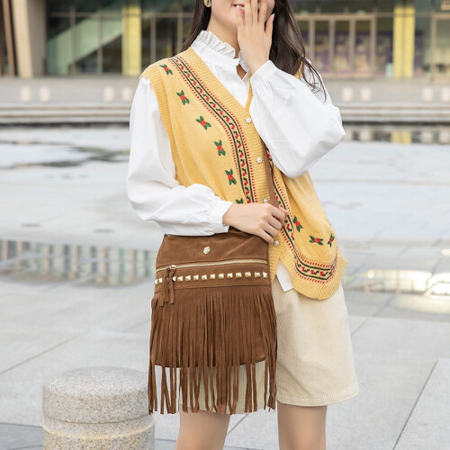 Τσάντα Crossbody με βελούδο και φούντα, γκλίτερ, λαμπερή γυναικεία βραδινή τσάντα 2