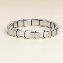 (Cross style [steel color], Section 18) Hot Sale Italian Modular Bracelet, Free Combination Jewelry for Bracelet Necklace Anklet Ring