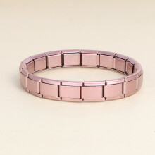 (Pink, Section 18) Hot Sale Italian Modular Bracelet, Free Combination Jewelry for Bracelet Necklace Anklet Ring