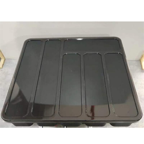 Organizzatore per posate con coperchio, in plastica a 6 scomparti 2
