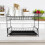 Portaposate da cucina regolabile con ripiani, colore nero. 6