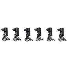 6pcs 35mm Sliding Casters Wheel Universal Roller Slider Portable Rotation Swivel Wheels for Universal Speaker Bracket