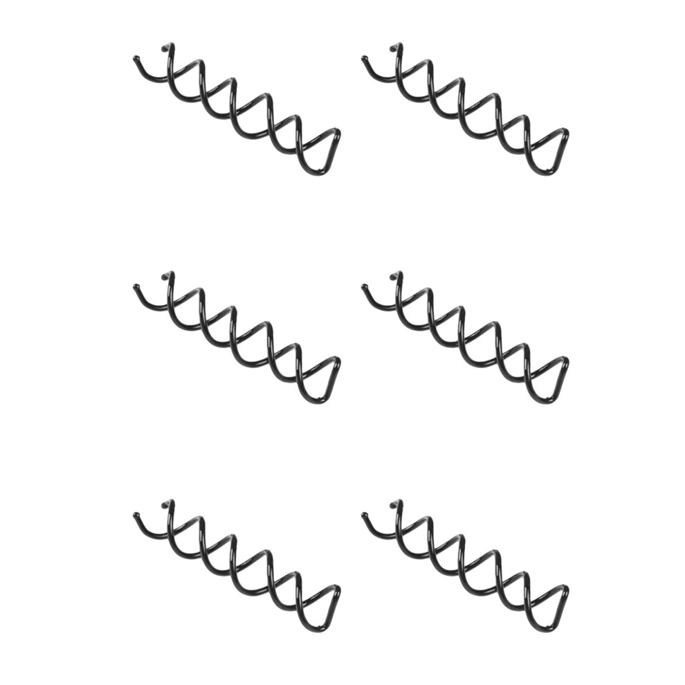 Unisex Black 60 Pcs 6Set Spiral Spin Screw Pin Hair Clip Twist Barrette (Black)