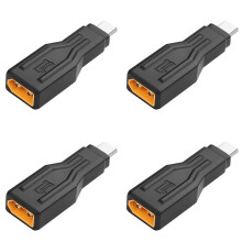 4X XT60-auf-USB-C-Adapter, Energiespeicher, XT60-Stecker auf Typ-C-Stecker, 100 W, 20 V, Ladeanschluss für Laptops, LED-Staubsauger