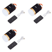 3X Campinglicht, Wasserdichte Zeltlampe, Tragbares LED-Nachtlicht, Fernbedienung, Wiederaufladbar, Outdoor-Campinglaterne, Funktioniert
