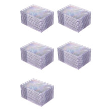 Cards Sleeves Top Loaders 50 Hard Plastic Card Protector Clear Card Brick + 10 Display Stand
