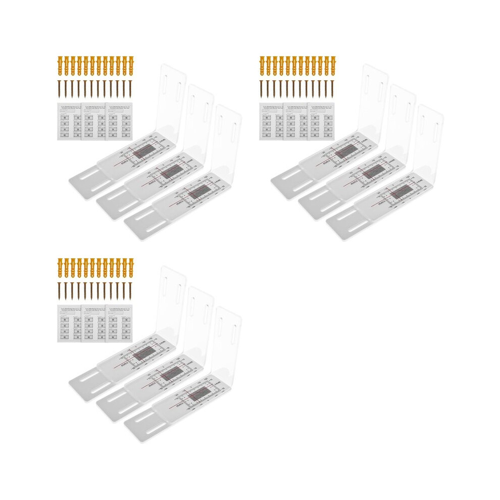 9 Pcs Crack Monitor, Crack Monitoring Record, Concrete Crack Monitor, Corner Crack Monitor, For The Standard And Corner 6033340110997