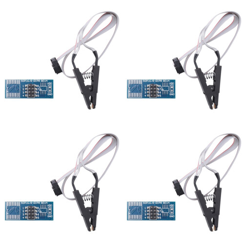 4X SOIC8 SOP8 Flash Chip IC Test Clips Socket Adapter Programmer BIOS/24/25/93