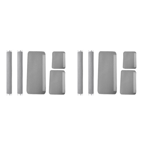 Refrigerator Door Handle Covers, Set of 10, Adjustable Appliance Handle Covers, Keep Your Kitchen Clean Gray