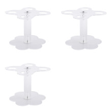 3X Porta Cono Gelato, 4 Fori Espositore Cono In Acrilico Espositore per Cialde Sushi Porta Rotolo A Mano per Bambini da Forno Buffet di Feste