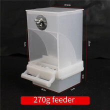 6X Comederos para Pájaros Blancos, Comedero Automático para Loros, Bebedero, Contenedor de Comida para Semillas, Jaula para Periquitos Pequeños y