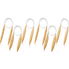 6x Bamboe Rondbreinaalden Set Extra Grote Rondbreinaalden Jumbo-Naalden voor Dik Garen Amerikaanse Maat 19, 35, 50