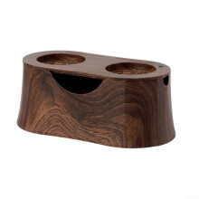 Espresso Knock Box 2In1 With AntiSlip Base, Tamper Mat, Detachable Tamping Station, Brown