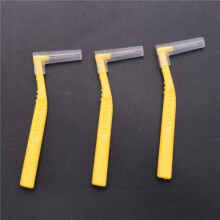 L Shape Push-Pull Interdental Brush 60Pcs Oral Care Teeth Whitening Dental Tooth Pick Tooth Orthodontic Yellow