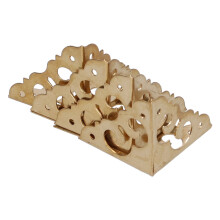 Set di 4 protezioni angolari in ottone per scatola 3x3cm 21g