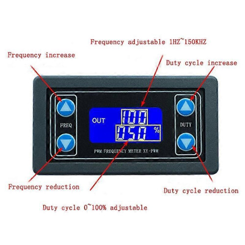 1HZ-150KHZ PWM Pulse Frequency Duty Cycle Adjustable Signal Generator Module 2