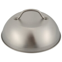 Grilltillbehör Heavy Duty 9 Tum Bred Krossad Hamburgare Smältande Ostkupolskydd Rostfritt Stål Tråckande Ångande Lock