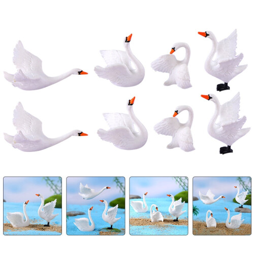 Swan Figurine Miniature Statue Wedding Decoration 2