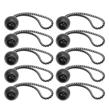10 Stück Elastik-Bungee-Seile für Pavillon, Schwarz & Weiß