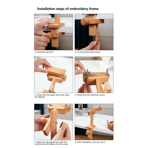 Broderiringholder med bordklemme til håndarbejde 2