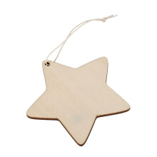 30 x Wooden Star Shapes, Plain Wood Tags with Hole (10cm)