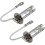2pcs Super Bright White H3 LED Fog Light Bulbs,compatible 12V-24V DC Headlight Conversion Kit 3