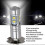 2pcs Super Bright White H3 LED Fog Light Bulbs,compatible 12V-24V DC Headlight Conversion Kit 4
