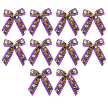 Halloween Vleermuis Print Diamanten Ketting Strik Haarspeld Meisjes Kinderen Grappig Haaraccessoires Paars