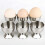 Egg Cup Holder Set  Stainless Steel Egg Tray Kitchen Tool4pcs, silver) 3