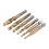 6Pcs Combination Drill Tap Bit 1/4in Hex Shank Spiral Tapping Chamfering Drilling Bits M3?M10 4