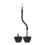 NICEXMAS Anti-Mist Telefonsnor Elastisk Spiral Stretchrem Sort PVC 1Sæt 4