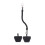 NICEXMAS Anti-Mist Telefonsnor Elastisk Spiral Stretchrem Sort PVC 1Sæt 5